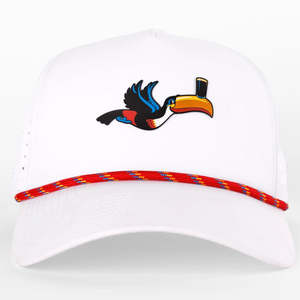 <b>Waterproof</b> Performance Perforated 5-Panel Sporty Snapback Hat Unisex Custom White Polyester Rubber Patch Golf Baseball <b>Cap</b> - Product Image 4