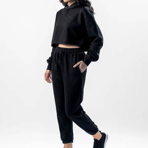 เสื้อฮู้ดครอปท็อปสำหรับผู้หญิง สไตล์สตรีทแวร์ฤดูหนาว สวมใส่สบาย ขายดี คุณภาพพรีเมียม - Product Image 3