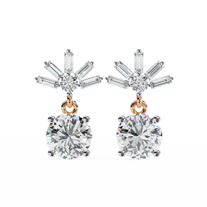 Vente en gros de bijoux en or 14k certifiés IGI, diamants cultivés en laboratoire, boucles d'oreilles en diamant de qualité DEF VVS d'Inde - Product Image 2
