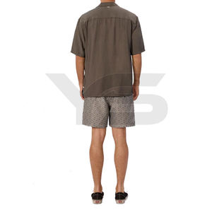 Pantalones cortos informales con estampado de sublimación personalizado para hombre, pantalones cortos transpirables de cintura media de poliéster 100% con cierre de cordón - Product Image 4