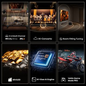 Ensemble Home Cinéma avec téléviseur et barre de son pour moniteurs de jeu - Product Image 1