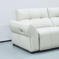 Ensemble de canapés modulaires inclinables électriques extensibles de style italien moderne avec tissu technique capitonné pour appartement et salle de sport