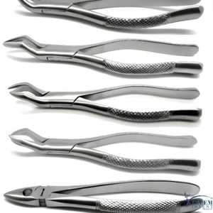 Ensemble de 10 forceps d'extraction dentaire réutilisables, instruments manuels d'extraction de dents en acier et métal - Product Image 2