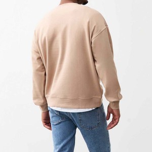 Men's <b>Oversized</b> 100% Cotton Heavyweight Fleece Pullover <b>Sweatshirt</b> Crew Neck Casual <b>Vintage</b> Style Printed Design Front Logo - Product Image 2