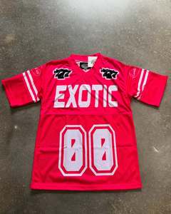 เสื้อยืดผ้าเจอร์ซีย์โอเวอร์ไซส์เครื่องแบบฟุตบอลของผู้ชายเสื้อตาข่ายสำหรับฝึกซ้อมฟุตบอลพิมพ์โลโก้ - Product Image 3