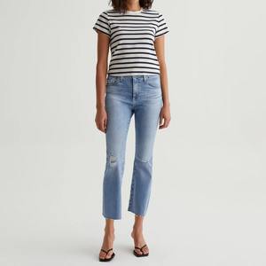 Camiseta de algodón 100% para mujer de diseño personalizado de alta calidad, colección para mujer con estampado de verano y bordado de logotipo personalizado - Product Image 5