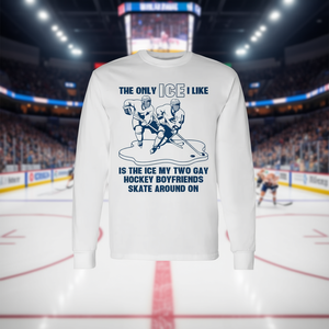 T-shirt à manches longues Two Gay Hockey - L'unique glace que j'aime, c'est celle sur laquelle mes deux joueurs de hockey gay patinent - Product Image 3