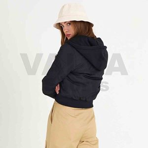Veste matelassée d'hiver pour femmes de haute qualité, écologique, col montant, tissu tissé, confortable pour les femmes, couleur personnalisée, logo de marque - Product Image 3