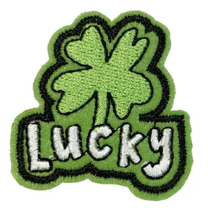 Chenille Lucky St Patricks Glitter My First St Patrick's Day Applique Faux Embroidery Irish T-shirt Design