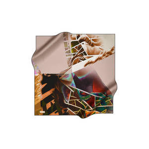 Pañuelo de Satén Crepé Vintage de Lujo Pierre Cardin 90x90 con Estampado Digital - Product Image 1