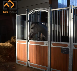 Seepoemヘビーデューティプレハブ乗馬ストールパネルフロントスイングドアオープンコンストラクション馬安定 - Product Image 2