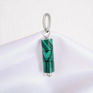 Colgante de Aventurina verde de Plata de Ley 925, estilo religioso, tubo Heishi, abalorio de piedras preciosas naturales, fabricación de joyas, suministro al por mayor - Product Image 6