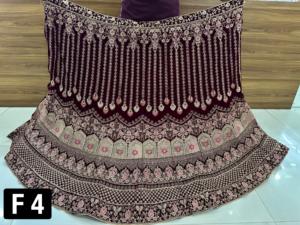 Velvet Lehenga Glitter Dori Dhaga Work Double Can Fitting 2,5 m Flair Soft Net Dupatta Bordado Choli B2B Fiestas al por mayor - Product Image 2
