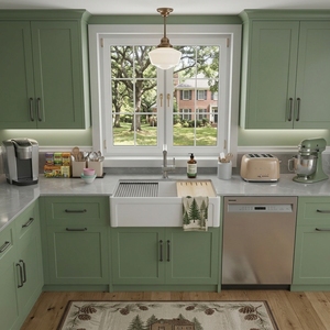 Évier de cuisine réversible en argile réfractaire de 33 pouces, à cuve unique, avec façade à rebord, poli, pour commandes OEM - Product Image 1