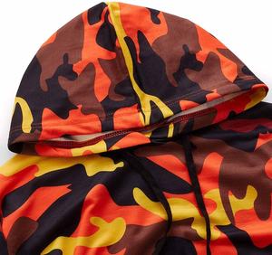 Sudadera corta con capucha para mujer, de camuflaje, informal, venta al por mayor - Product Image 6