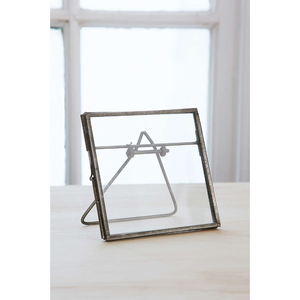 Cadre photo en acier de la plus haute qualité et en verre double face, minimaliste, carré, pour la décoration de la maison, à prix avantageux - Product Image 1