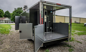 Nouveau camion de restauration rapide Blackout 8.5x22 en aluminium et fibre de verre, 4 roues, résistant à la rouille, avec GPS intégré, chauffage intégré, garantie 3 ans, barbecue - Product Image 5