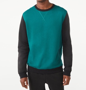 Vente en gros Streetwear Pull à manches longues en polaire à col ras du cou pour hommes, deux tons, sweat-shirts, vêtements d'extérieur d'hiver, sweat-shirt - Product Image 2