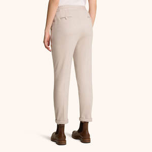 กางเกงขายาวทรงตรงเอวกลางสำหรับผู้หญิง ดีไซน์โดดเด่น แห้งเร็ว ระบายอากาศได้ดี ไซส์พลัส สไตล์ลำลอง คุณภาพสูง ผ้าฝ้าย 100% ใหม่ - Product Image 3