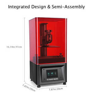 Imprimante 3D à résine ELEGOO Mars haute précision, technologie de moulage SLM SLA pour la construction, le laboratoire, la bijouterie, l'usage domestique, l'impression d'étiquettes - Product Image 1