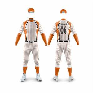 Uniforme de Béisbol Personalizado Más Vendido, 100% Poliéster, Transpirable, Absorbe la Humedad, Nombres de Equipos Personalizados en la Parte Delantera, Deportes - Product Image 2