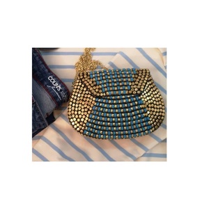 กระเป๋าคลัทช์โลหะทรงกลมสำหรับผู้หญิงกระเป๋าโมเสคชายหาดฤดูร้อนสำหรับสาวสวย - Product Image 1