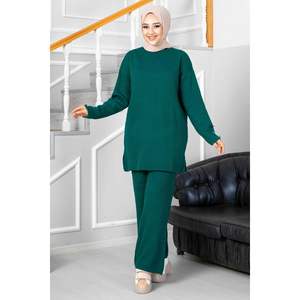 Ensemble Tricot Hijab Détaillé Boutons de Manchette Essence - Product Image 1