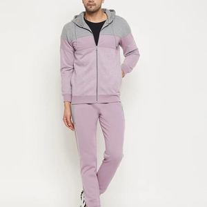 Survêtement de jogging pour homme respirant et confortable, vente chaude, deux pièces, couleur unie, 100% coton, survêtements pour homme personnalisés OEM - Product Image 5