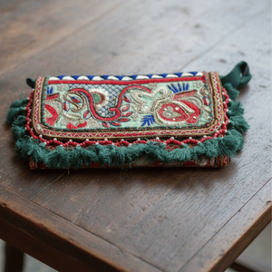 Bolso de Mano de Lujo Estilo Bohemio Vintage para Mujer, Marca Zeenat, Bordado con Paisley, Forro de PU, Cierre de Solapa, Portátil - Product Image 5