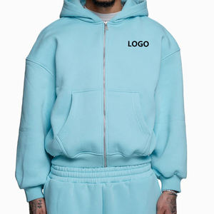 Sudadera con Capucha Personalizada para Hombre, Estilo Urbano, Bordado Desgastado, 100% Algodón, Gruesa, Holgada, Lavado Ácido - Product Image 3