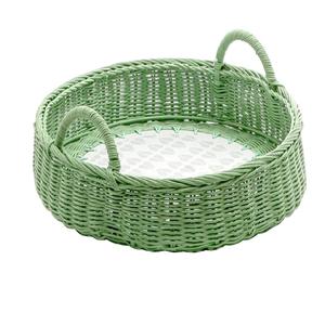 Équipement de service de restauration de forme arrondie Plateau de plats de service sucrés ou de pâtes sur mesure Plateau de service en bois de qualité supérieure - Product Image 6