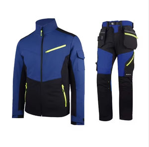 Ensemble de vêtements de travail, veste et pantalon, uniforme de travail, léger, imperméable, grande taille, softshell, haute qualité, polyester, dangri - Product Image 1