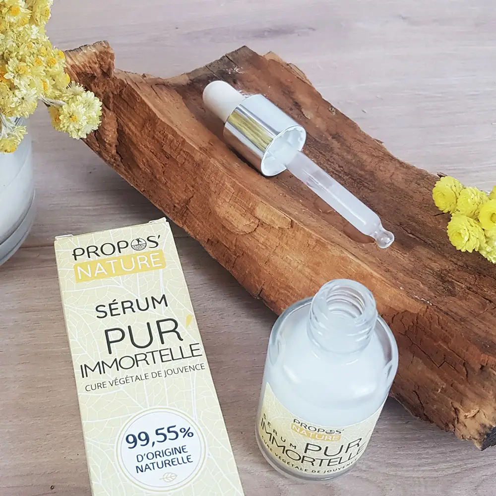 유기농 혈청 Pur'Immortelle - Cosmos 인증-Helichysum 에센셜 오일 및 Hyalurocid Acid - Antiaging 30ml 함유