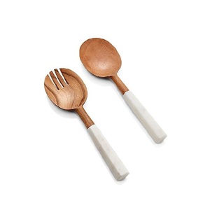 Juego de cubiertos de madera y resina de diseño moderno, venta al por mayor, juegos de Servicio de ensalada de madera, juegos de cubiertos de tamaño personalizado para el hogar - Product Image 4