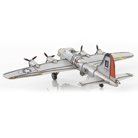 Modèle décoratif d'avion B17 Flying Fortress, artisanat ancien et moderne, en fer, rectangulaire, léger, pour présentation sur table, AJ048