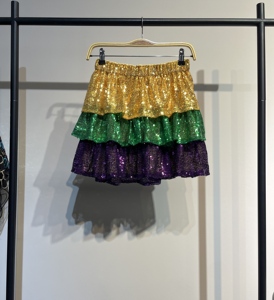 Falda de Mardi Gras de lentejuelas - Product Image 5