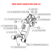 Ensemble de préhension BT30 Brother Grip Assy S500/S700-21T pour perceuse CNC Brother S500/S700-21T ATC Magazine, pièces de rechange