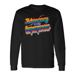 Camiseta de Manga Larga de Apoyo a los Superhéroes, Camiseta Promocional con Mensaje de Superpoderes - Product Image 2