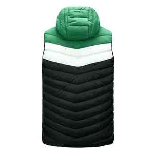 Chaqueta acolchada ligera sin mangas personalizada al por mayor, chaqueta acolchada gruesa con capucha para hombre, chaqueta sin mangas - Product Image 3