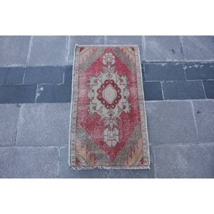 Vintage Turkish <b>Wool</b> Area Rug 17' X 29' <b>Red</b> Beige Traditional Style Patchwork Design for Living Room Decor Flat Weave Latex - Product Image 1
