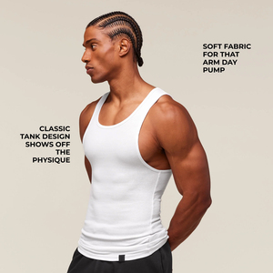 2026 Trendy <b>Men's</b> Hooded <b>Gym</b> Tank Top <b>Vest</b> Knitted Quick Dry Elastic Polyester/Cotton Fitness Casual Solid Pattern Activewear - Product Image 2