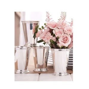 Shiny Silver Mint Julep Cup Made of Stainless Steel Copper Modern Party <b>Drinkware</b> - Product Image 5