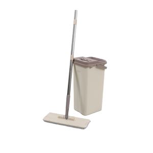 Ensemble de serpillères plates modernes en microfibre avec système de seau absorbant et essoreur intégré pour le nettoyage des sols - Product Image 1