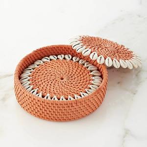 Precioso Juego de 4 posavasos con conchas Productos ecológicos Hecho en Vietnam Decoración de mesa al por mayor - Product Image 4