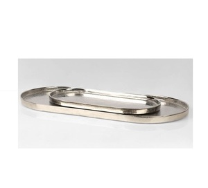 Plateau de service d'excellente qualité Plateau de service poli brillant en aluminium de conception populaire pour le plateau de vaisselle de restaurants au meilleur prix - Product Image 6