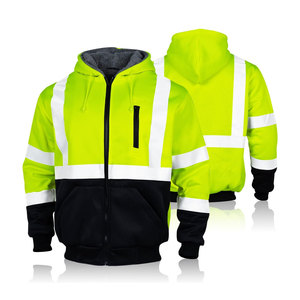 Sweat à capuche uniforme de travail de haute qualité Super Visible Hivis réfléchissant veste de sweat-shirt de sécurité vente en gros sweats à capuche haute visibilité - Product Image 5