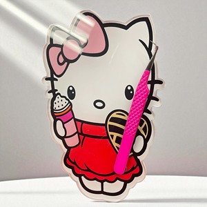 Placas de Extensión de Pestañas Love Hello Kitty, Herramienta de Belleza de Marca Privada, Placa de Pestañas Magnética Cuadrada de Acrílico Sostenible, Corazón y Flor - Product Image 3