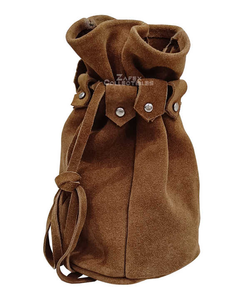 Bolso de cuero genuino para Cosplay y disfraces de la Feria Renacentista, bolso de cinturón de cuero de gamuza medieval hecho a mano - Product Image 2