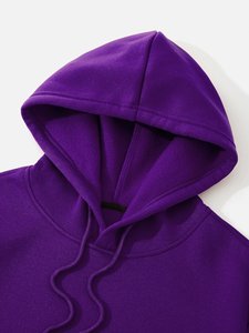 เสื้อฮู้ดผ้าฝ้าย100% พิมพ์ลายสำหรับผู้ชายผ้าฟลีซสีพื้นปรับแต่งได้สำหรับฤดูหนาวปกเสื้อ - Product Image 4