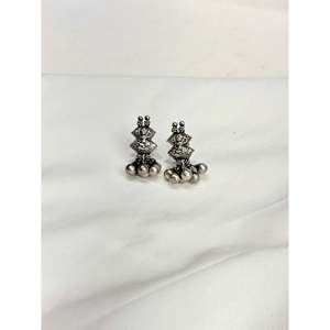 Conjunto de Joyería Fina de Plata 925, Collar Saraswati Maa Kohlapuri Peshwa con Pendientes - Product Image 2